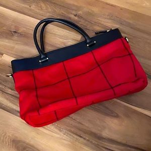 Talbots Striped Purse with Leather Upper